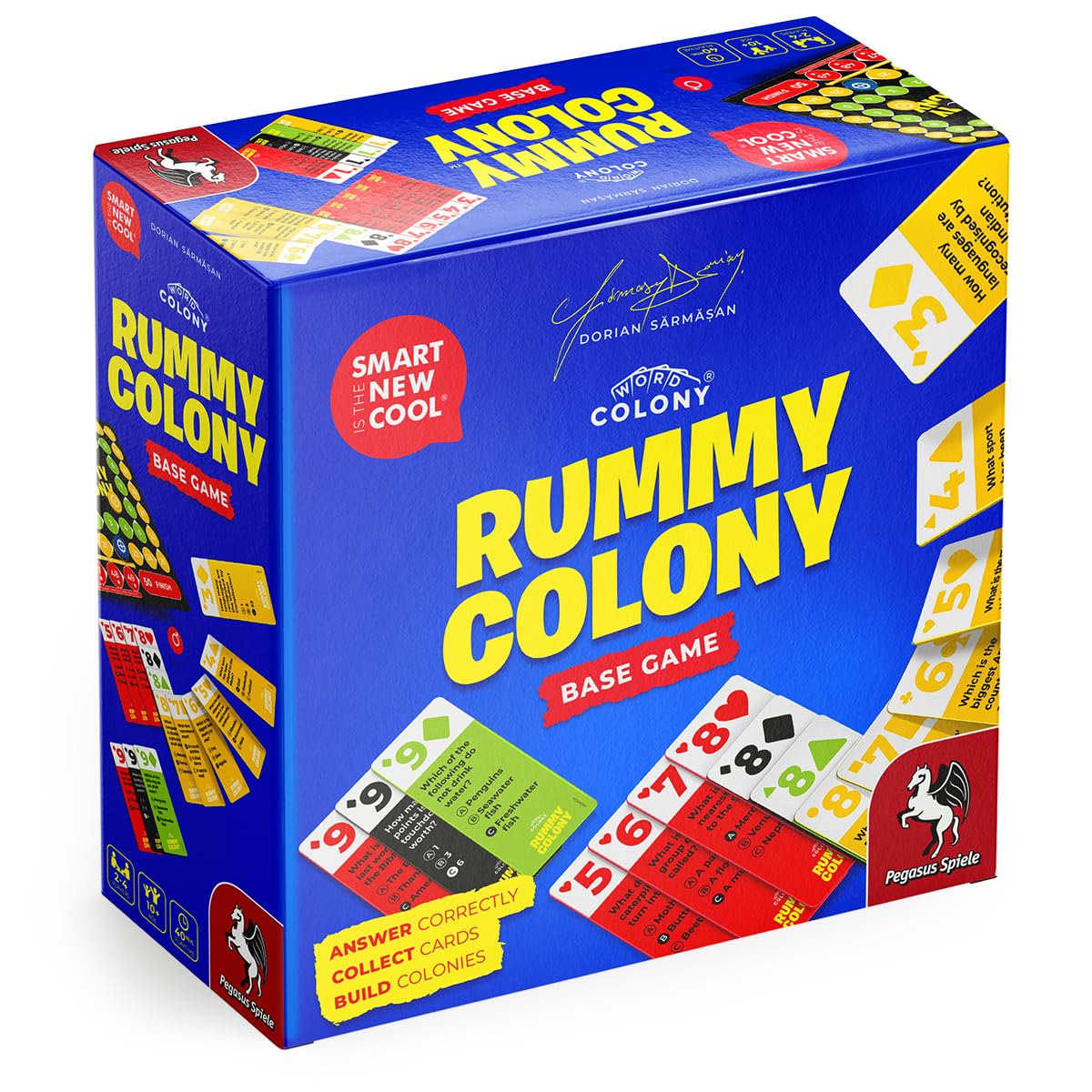 Rummy Colony Board Game – Trivia & Strategic Rummy Card Game for Adults and Kids | Ages 10+ | 2–4 Players | 300 Cards | Expandable