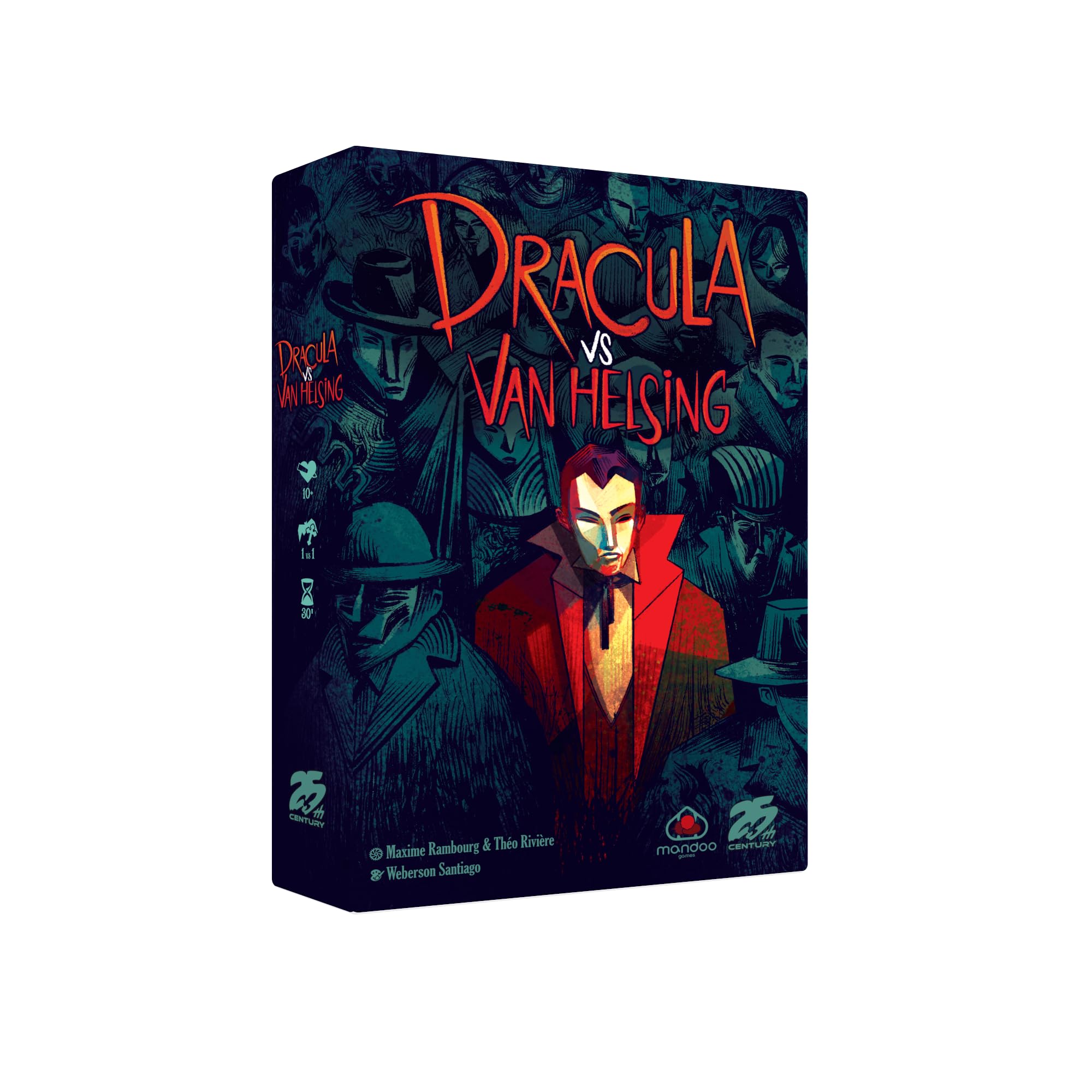 25th Century Games Dracula vs Van Helsing – Intense 2-Player Strategy Duel Card and Board Game, Gothic Horror Theme, for Ages 10+ and 2 Players