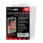 Ultra PRO - Easy Grip Card Protector Sleeves, 2.5" x 3.5", 100ct, Half Circle Tab for Toploader, Protect & Store Baseball, Sports, Gaming Cards