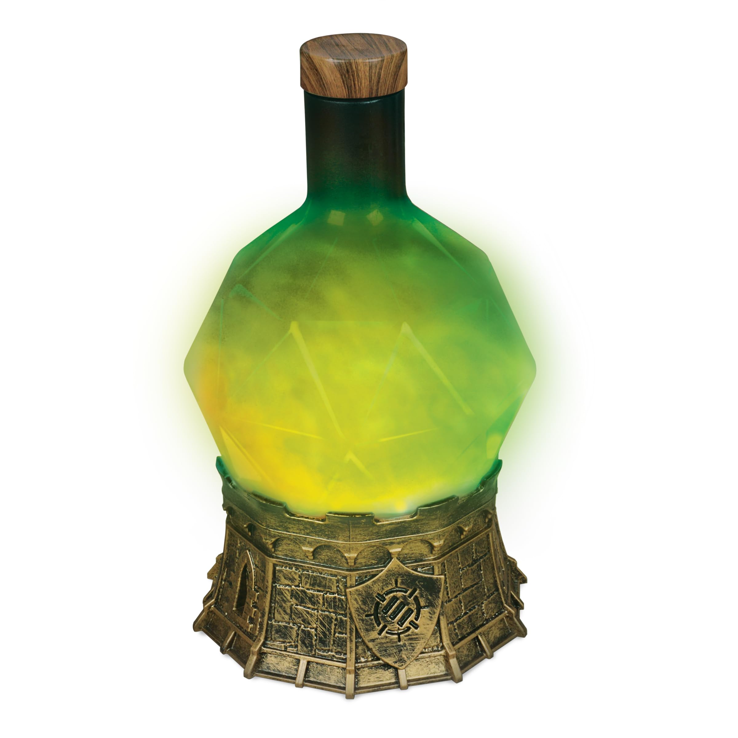 Enhance Gaming Sorcerer's Potion Light with Swirling Mystical Brew - Potion Bottle Mood Light Prop for Tabletop Game Immersion, Playroom, Desk Decor - Soft Glowing Whirling Potion (Green Elixir)