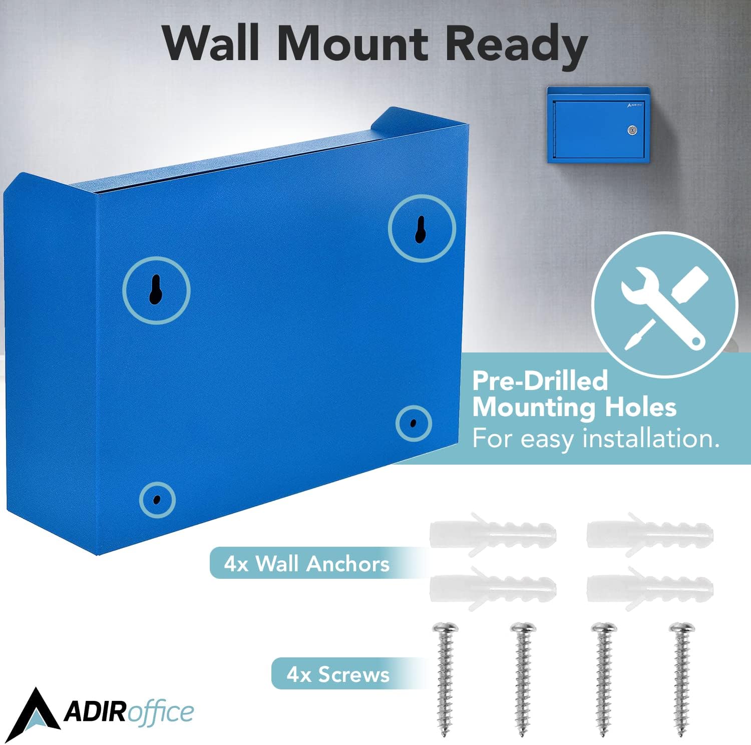 Wall Mountable Medium Size Steel Multi-Purpose Suggestion Drop Box