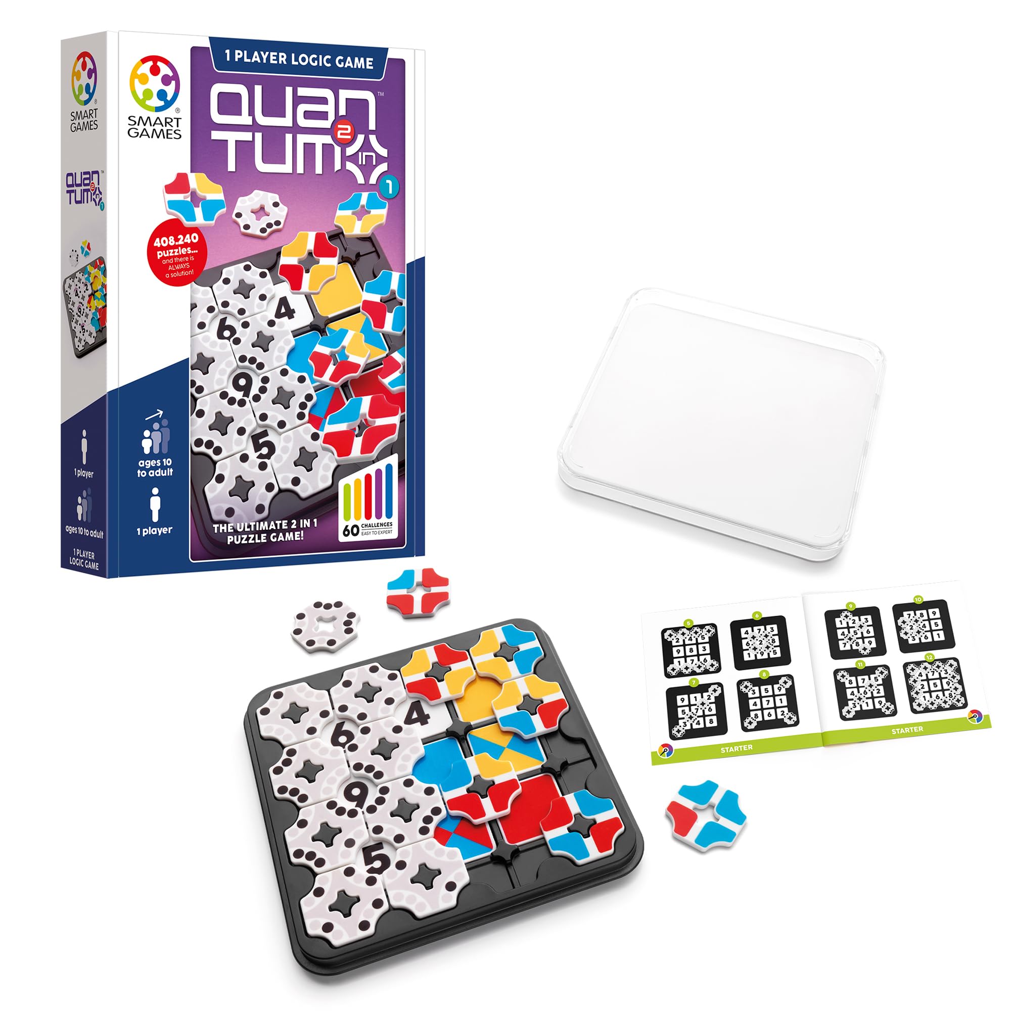 SmartGames Quantum 3D Logic Puzzle Game with 60 Challenges Brain Teaser for Ages 10+