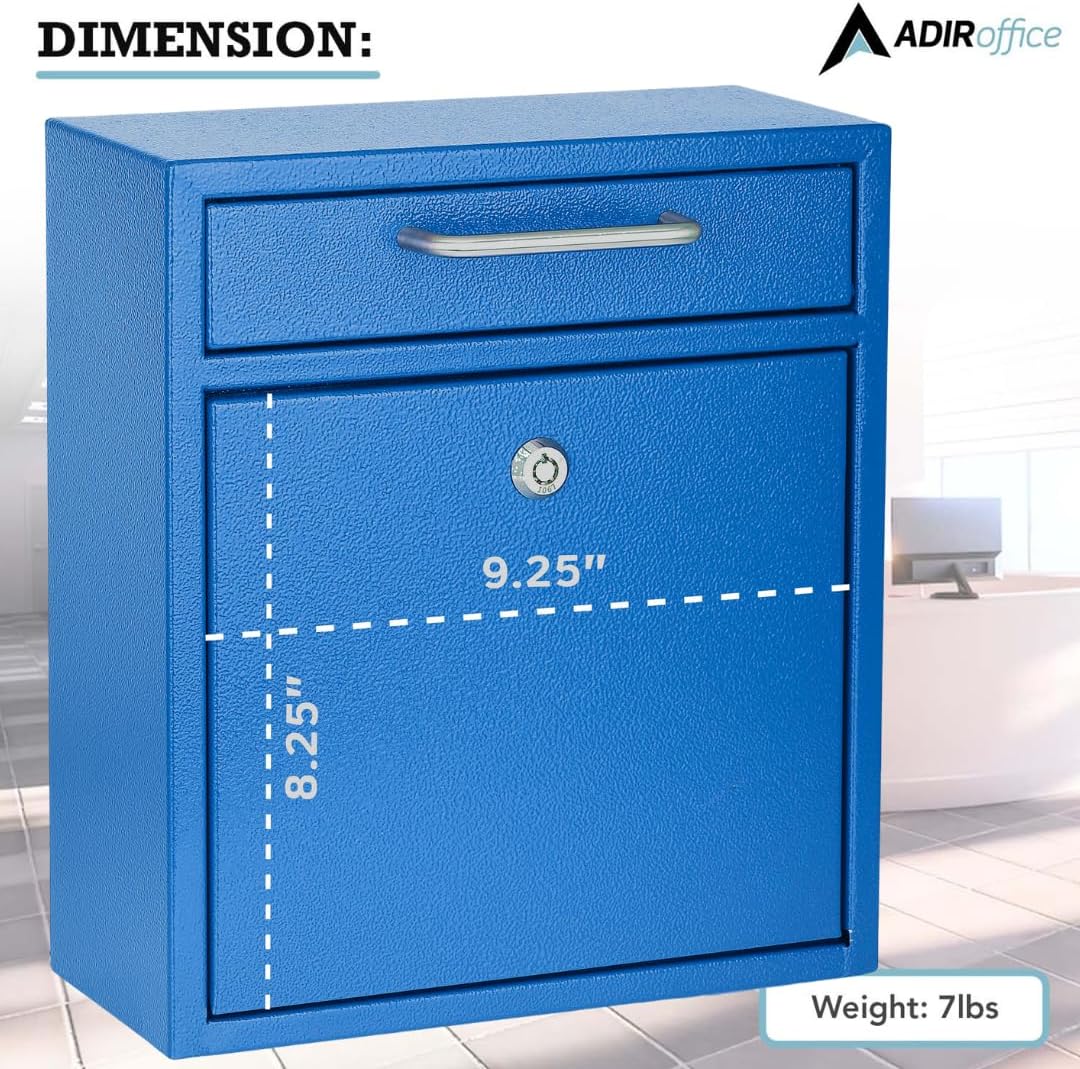 Medium Wall Mountable Mailbox with Key Lock