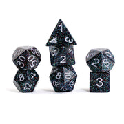 FanRoll 16mm Resin Poly DND Dice Set: Astro Mica, Role Playing Game Dice for Dungeons and Dragons