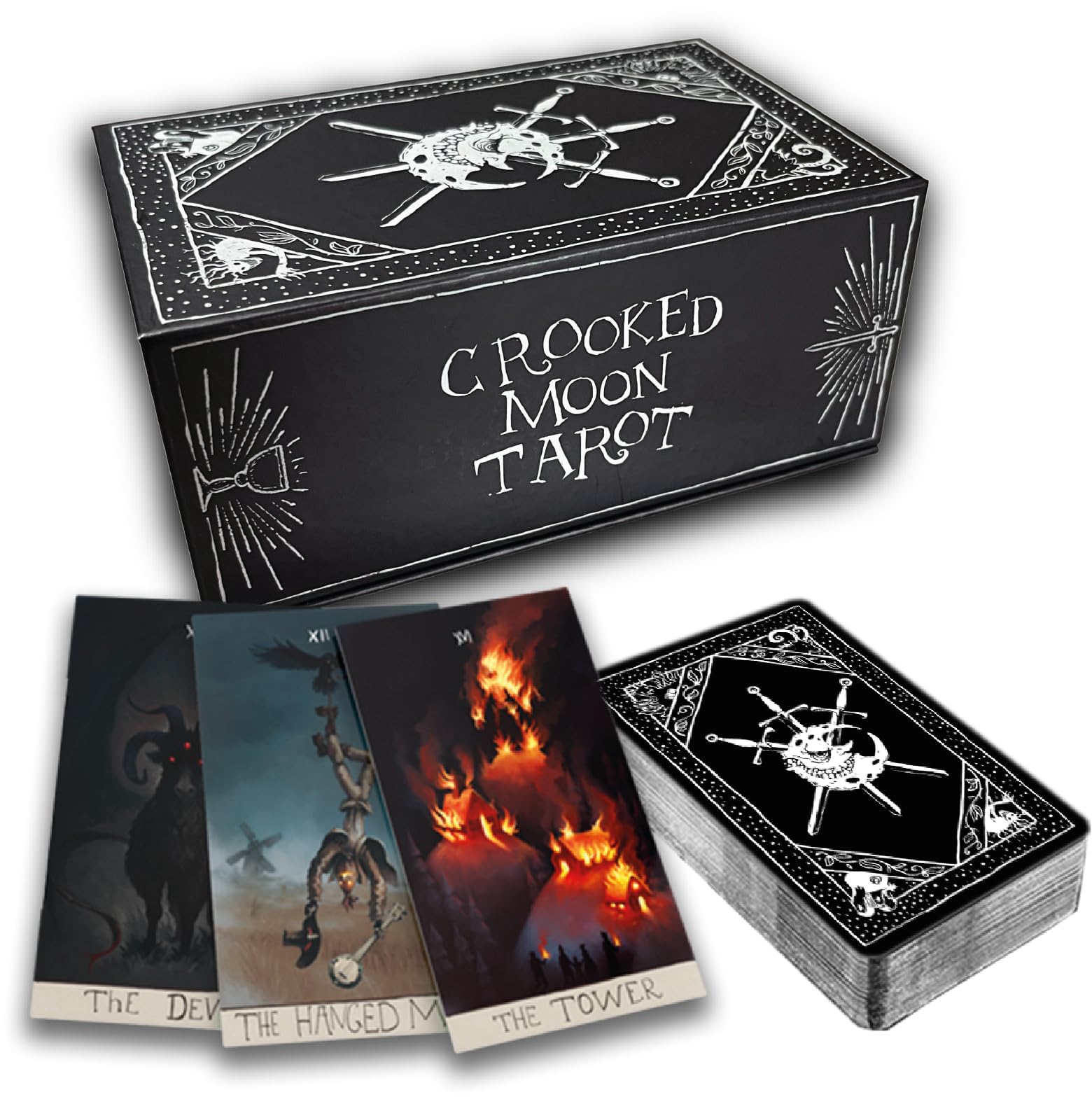 The Crooked Moon: Tarot Deck With Guide Book & Bag