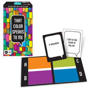Winning Moves That Color Speaks to Me, Fast Playing Party Game of Predicting Which Color Will Speak to Your Opponents Wild Answer Cards, for 3+ Players, Ages 8+