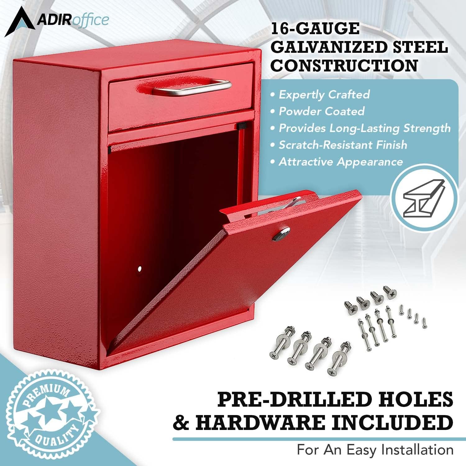 Medium Wall Mountable Mailbox with Key Lock