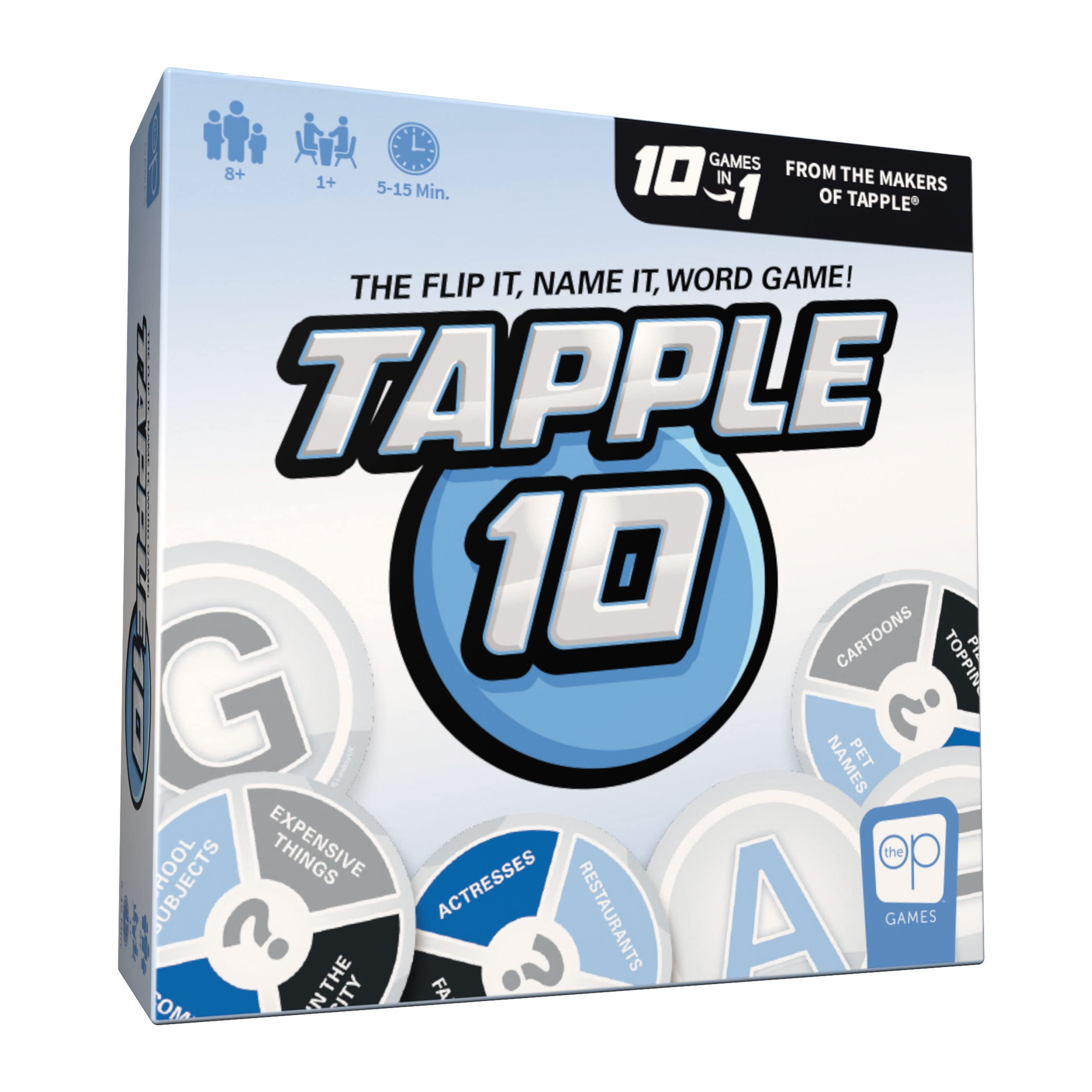 Tapple 10 | Featuring 10 Different Games in 1 | Fast-Paced Fun Family Card Game in Portable Packaging | 1 or More Players, Ages 8+
