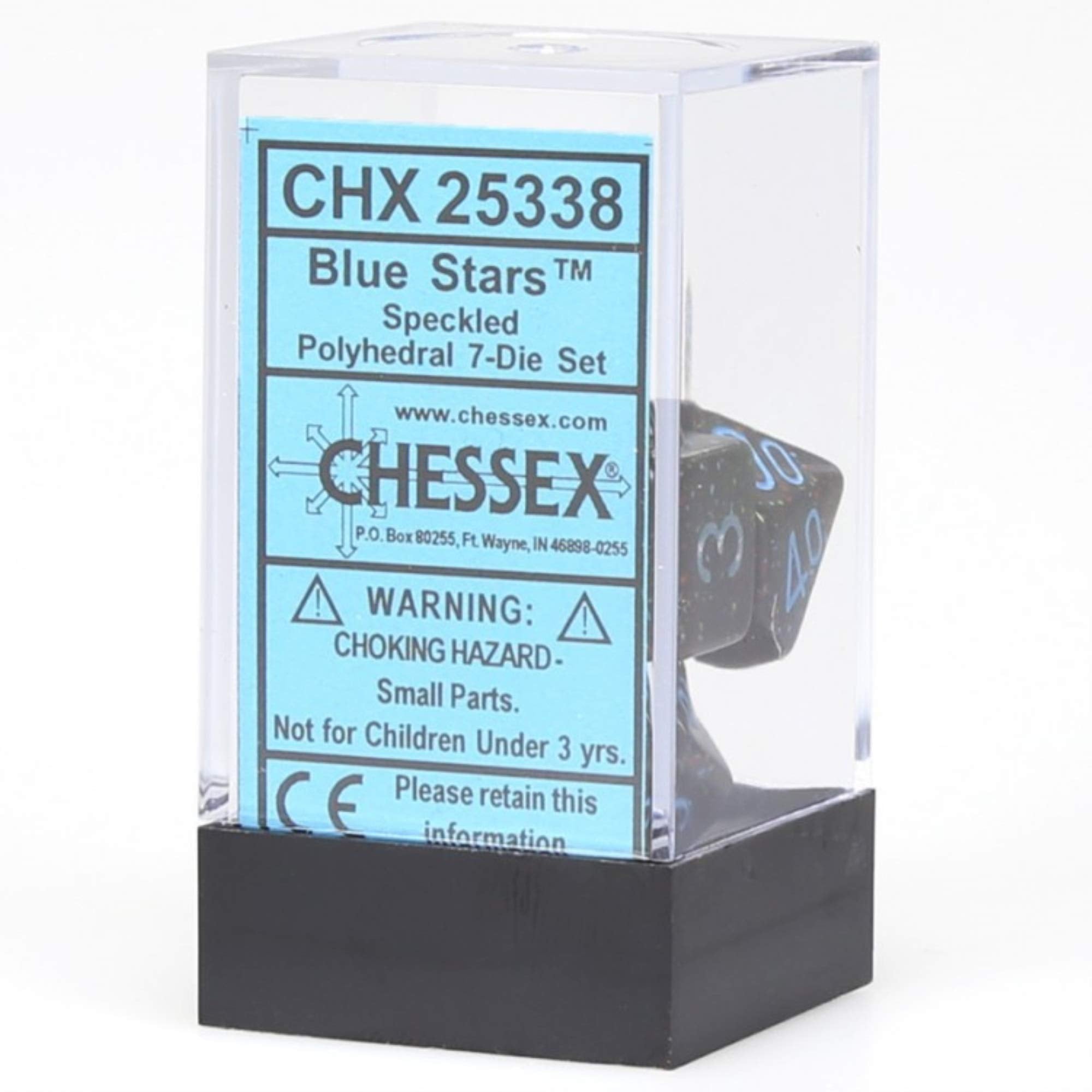 Chessex CHX25338 Dice-Speckled Blue Stars Set