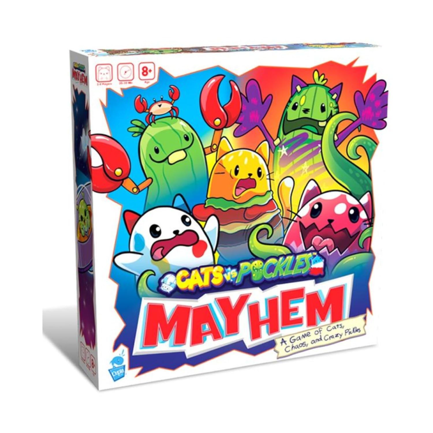 Cats vs Pickles Mayhem Board Game - Beans Card Game for Kids Families and Adults with Exclusive CvP Characters - Easy to Learn for Family Fun Night - 2 Players to 8 Players