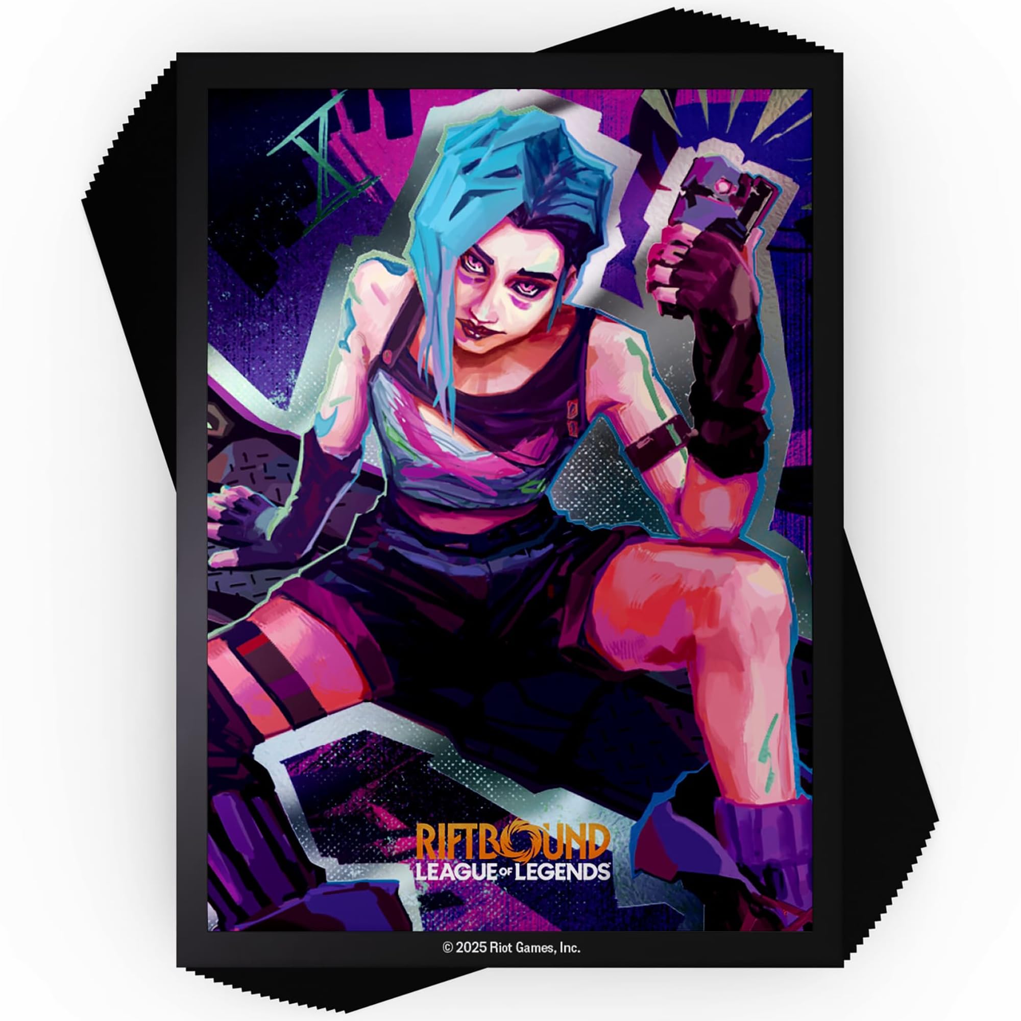 Riftbound TCG: League of Legends Jinx Art Standard Size Card Sleeves (100ct)