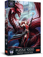 Trefl Premium Plus Quality - Puzzle Fantasy Collection: Scarlet Mage - 1000 Pieces, Series of Fantasy World Images, Anne Stokes, Perfect Piece Fit, for Adults and Children from 14 Years