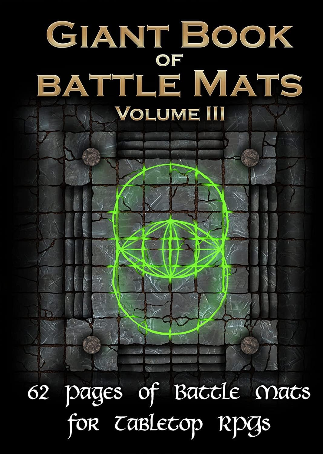 Giant Book of Battle Mats Volume 3 by Loke | 62 Huge, Lay-Flat Wipe-Clean Fantasy RPG Maps for DND, Pathfinder & Tabletop Roleplaying