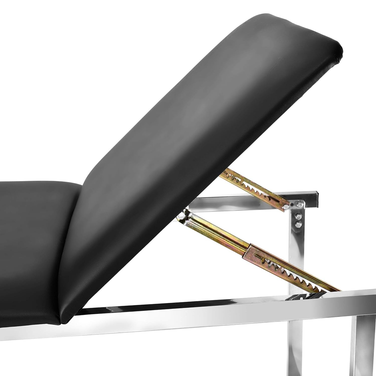 Adjustable Exam Table with Wooden Shelf and Paper Dispenser