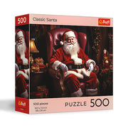 Trefl Classic Santa 500 Piece Jigsaw Puzzle 19"x14" Print, DIY, Christmas Jigsaw, Creative Fun, Classic Puzzle for Adults and Children from 12 Years Old