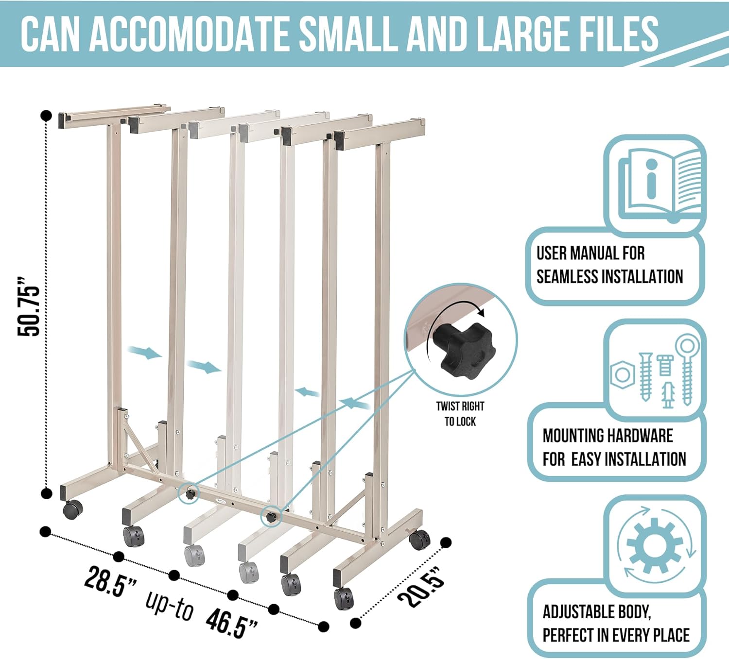 Expandable Mobile Plan Center with 12 30" clamps