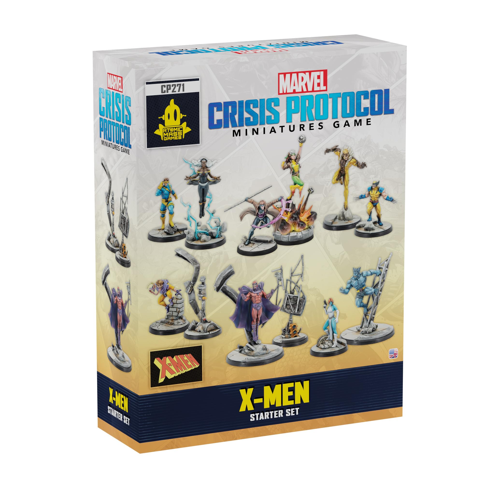 Asmodee Marvel: Crisis Protocol X-Men Roster Pack - Miniatures Game Starter Set with 12 Figures, Stat & Tactic Cards, Dice, Tools & Tokens, Ages 14+, 2 Players, 90 Min Playtime