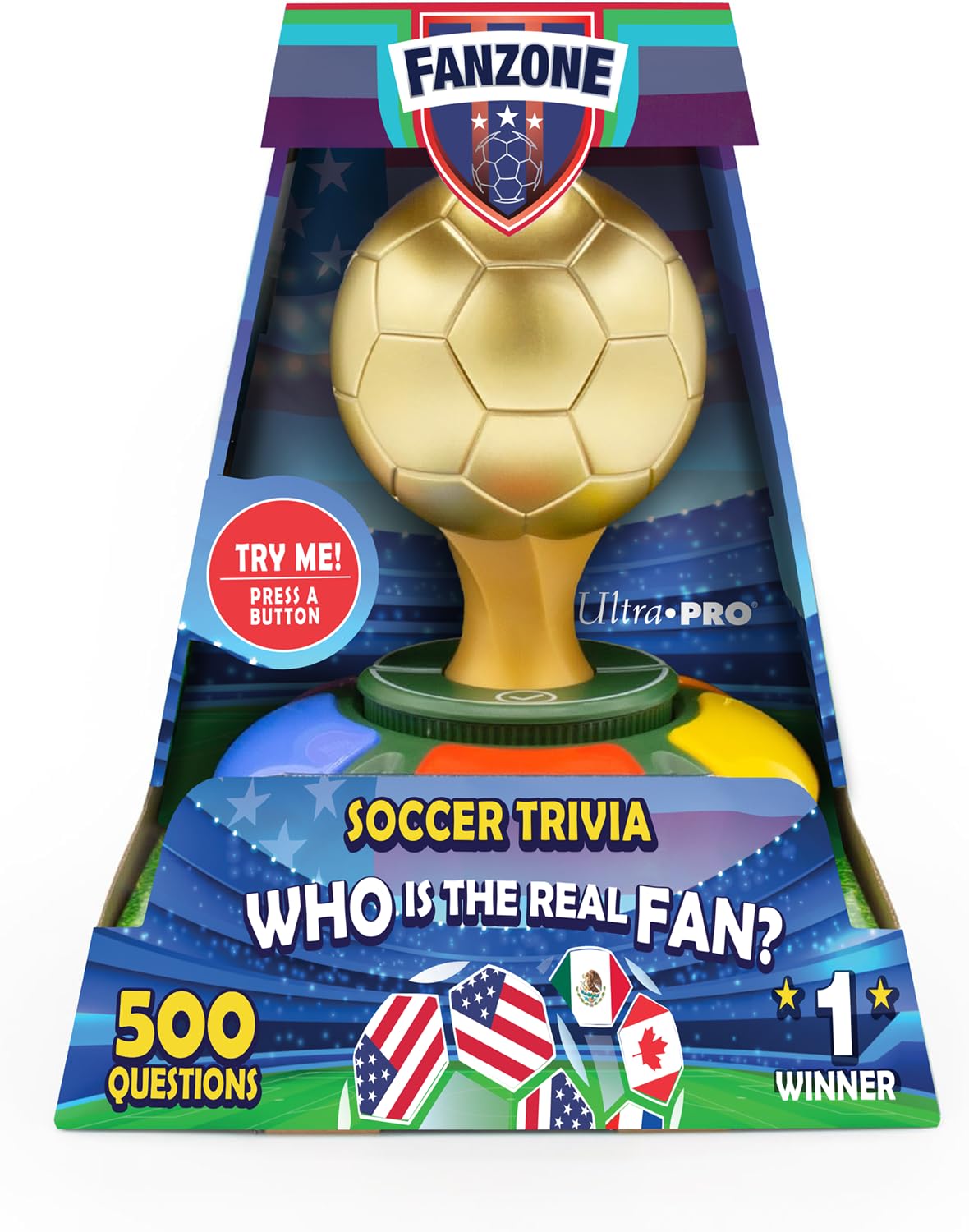 Fanzone Soccer Trivia Game - Who is The Real Fan? Soccer Ball Games | for Passionate Soccer Fans | Soccer Toys with Virtual Game Master, 2-5 Players | Soccer Lovers