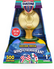 Fanzone Soccer Trivia Game - Who is The Real Fan? Soccer Ball Games | for Passionate Soccer Fans | Soccer Toys with Virtual Game Master, 2-5 Players | Soccer Lovers