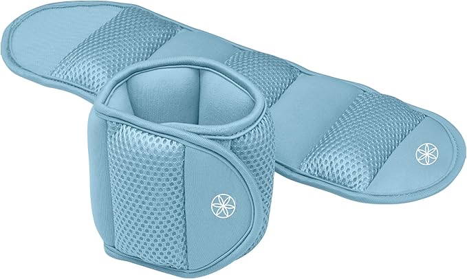 Gaiam 2Lb Soft Wrist Ankle Weight Set - Retro Blue