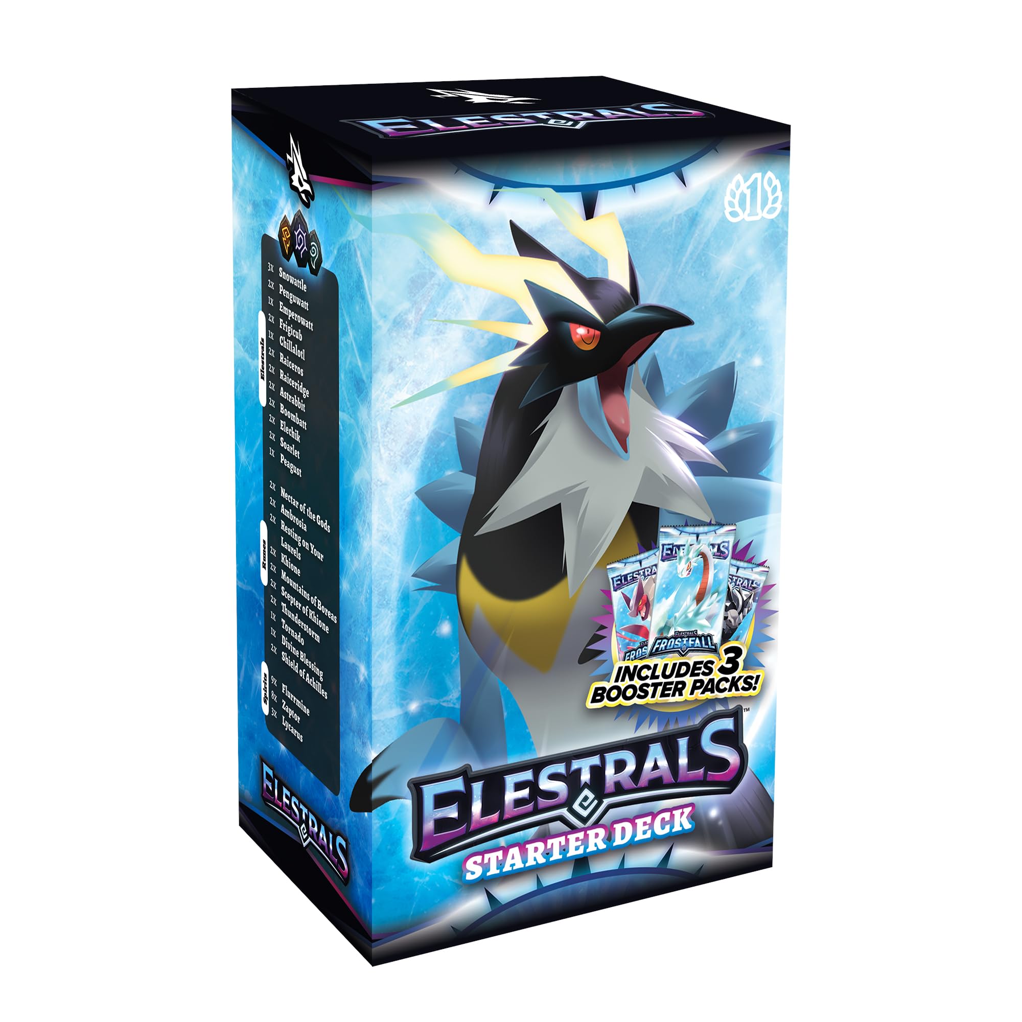 Elestrals TCG: Frostfall Emperowatt Starter Deck with 3 Booster Packs