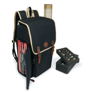 ENHANCE Designer Edition DnD Backpack - Stylish RPG Backpack for Dungeons and Dragons - Travel DnD Bag fits 4 Books and Binder with Miniature Storage, Map Holder, Comfortable Shoulder Straps (Black)