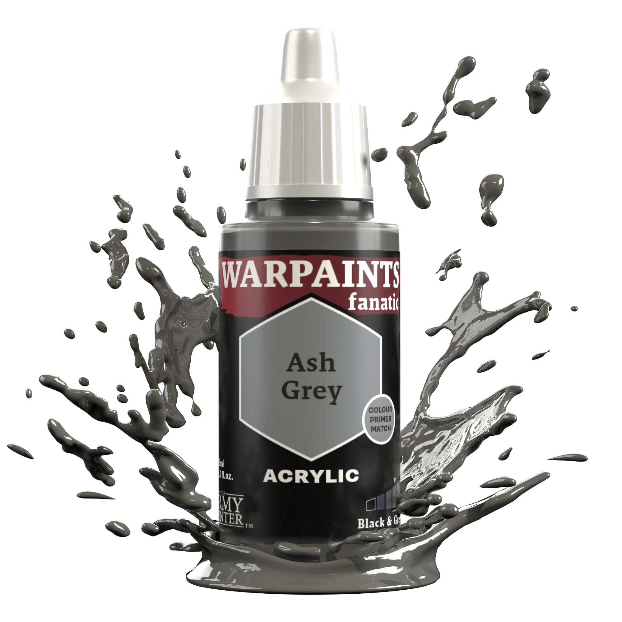 The Army Painter Ash Grey Warpaints Fanatic 18ml Acrylic Paint