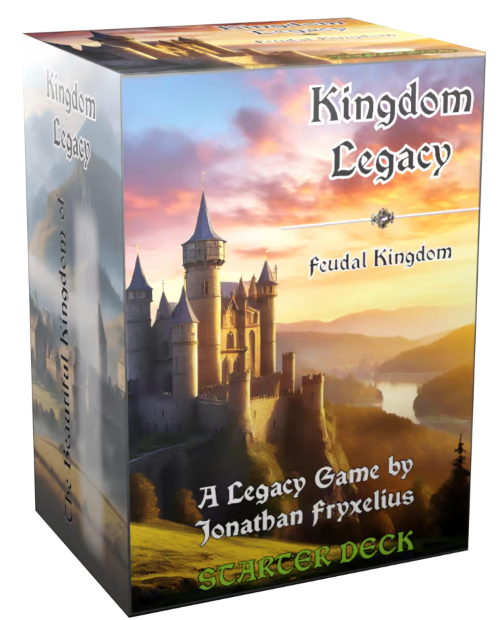 Kingdom Legacy Feudal Kingdom by Fryx Games | Ages 14+ | Narrative Kingdom Building Adventure with Exploration, Card Upgrades, Stickers & Legacy Gameplay