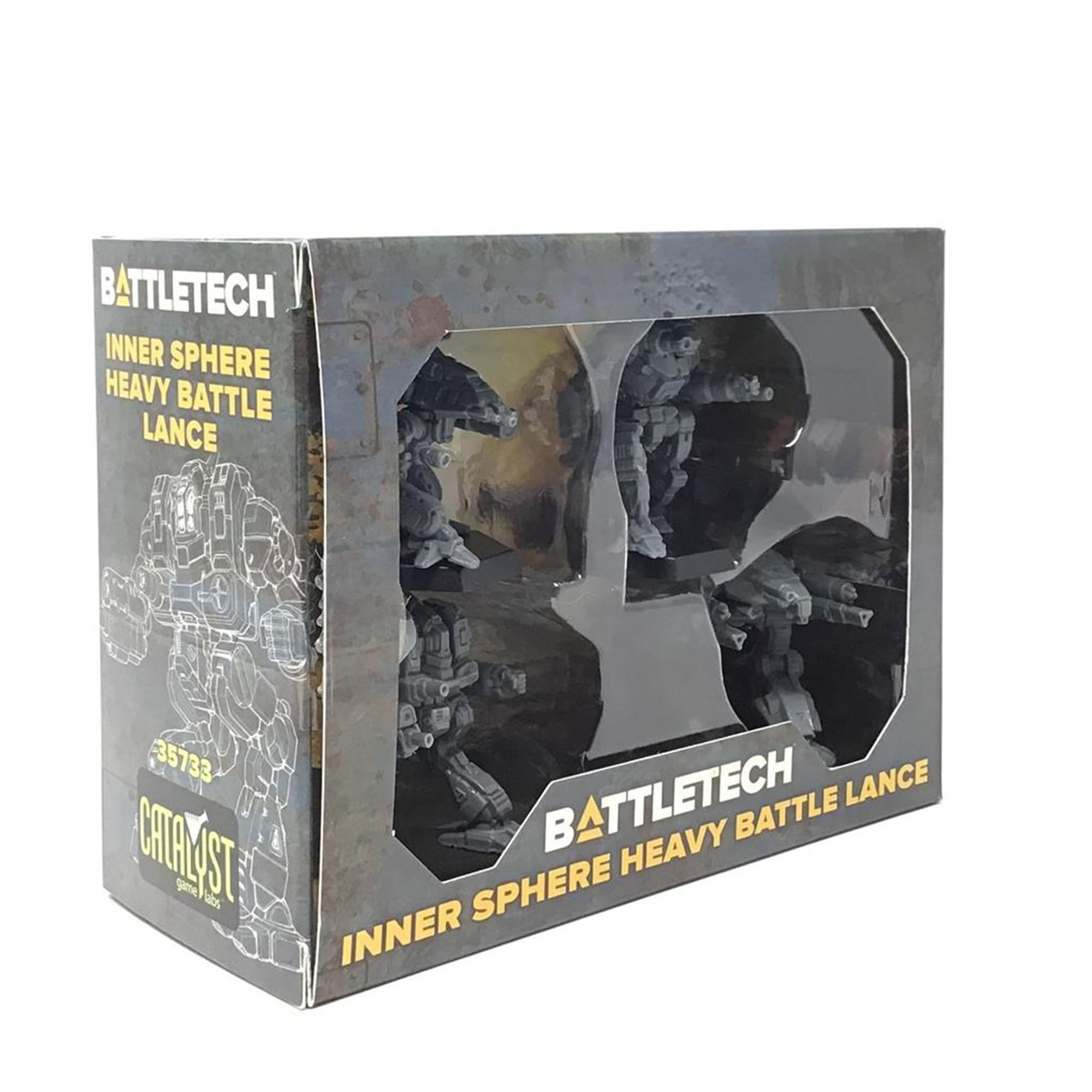 Catalyst Game Labs BattleTech Mini Force Pack: Inner Sphere Heavy Battle Lance, Grey, CAT35733