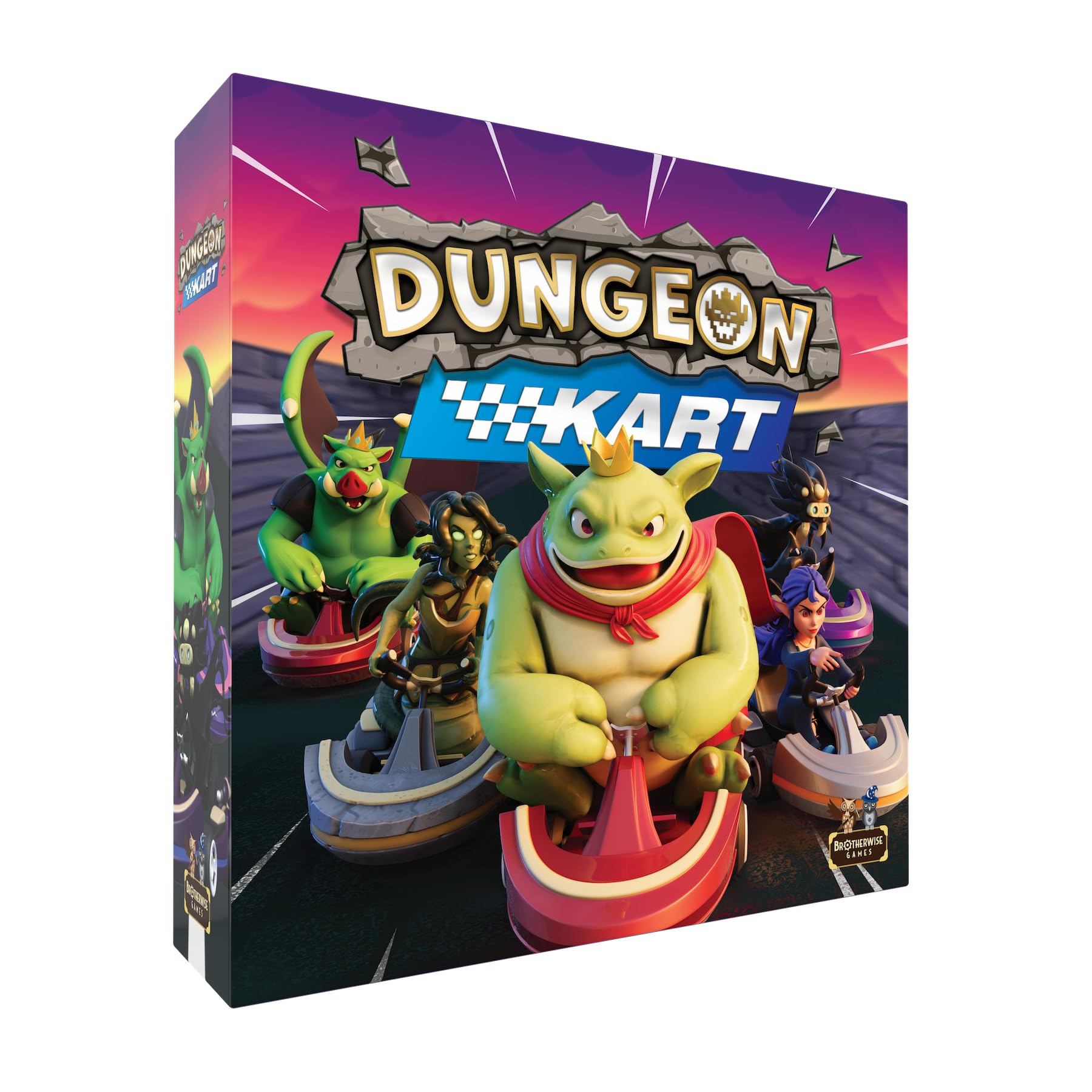 Brotherwise Games Dungeon Kart, Fast-Paced Racing Adventure, Strategic Racing, Family-Friendly Fun, Board Game, for 2 to 8 Players and Ages 10+