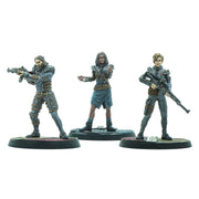 Modiphius Entertainment: Fallout: Wasteland Warfare Raiders - Operators Bosses - 3 Figures, Nuka World Wave, 32mm Multi-Part Resin Unpainted Mniatures