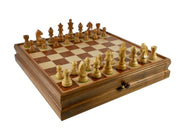 Chess Set Inlaid Drawer Chest with 3.5" Chessmen