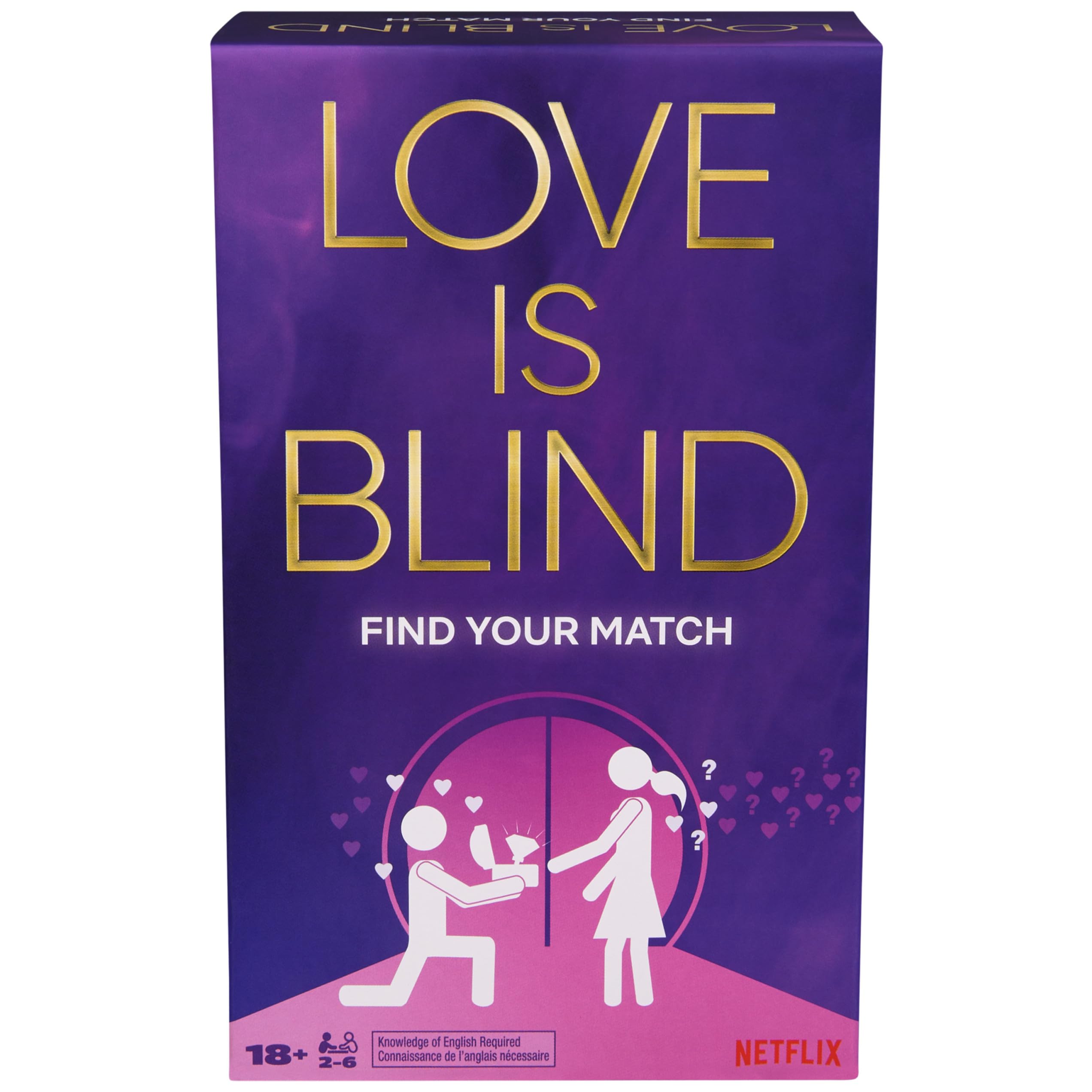 Spin Master Games, Love is Blind - Find Your Match, Party Games for Friendsgiving, Happy Hour, Bachelorette Party, Valentine's Day Gifts for Couples, 2-6 Players for Ages 18 & Up