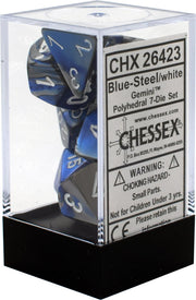 7-Set Cube Gemini Blue and Silver with White