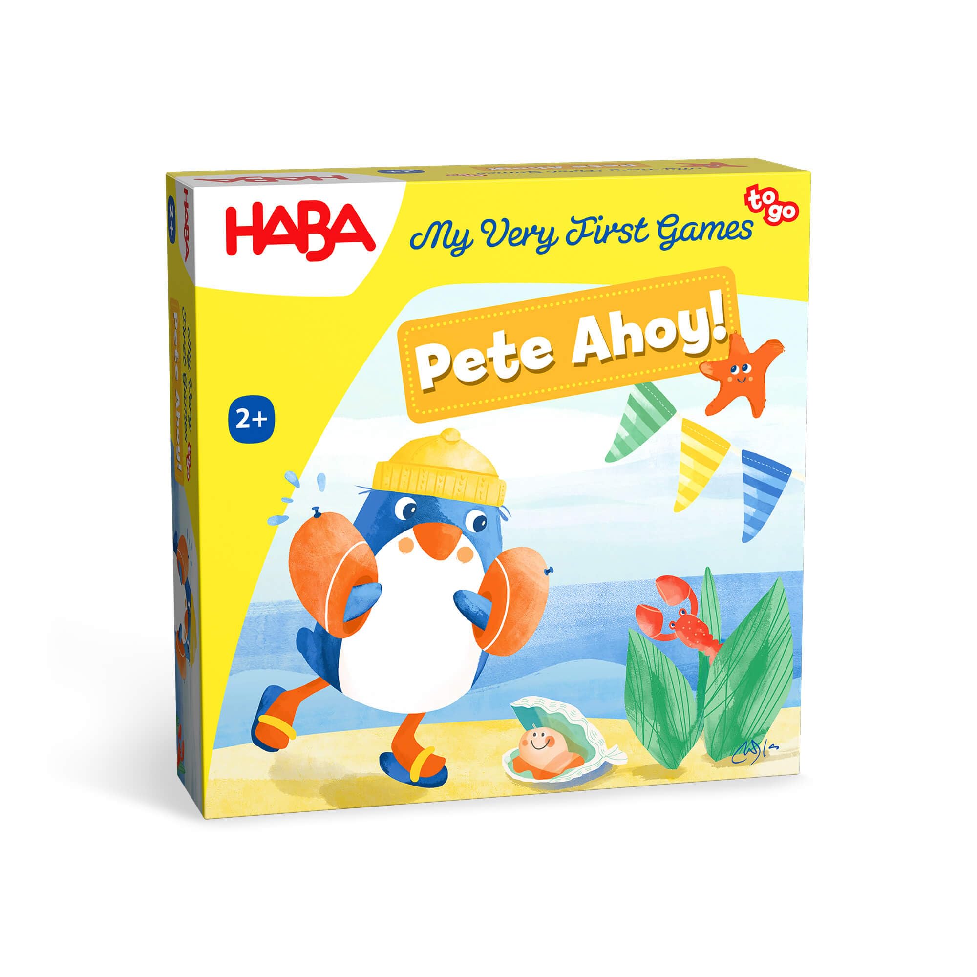 HABA My Very First Games to Go - Pete Ahoy, Penguin-Themed Preschool Toddler Game, Educational Toys for Kids for Matching, Mini Game Size ffor 2+