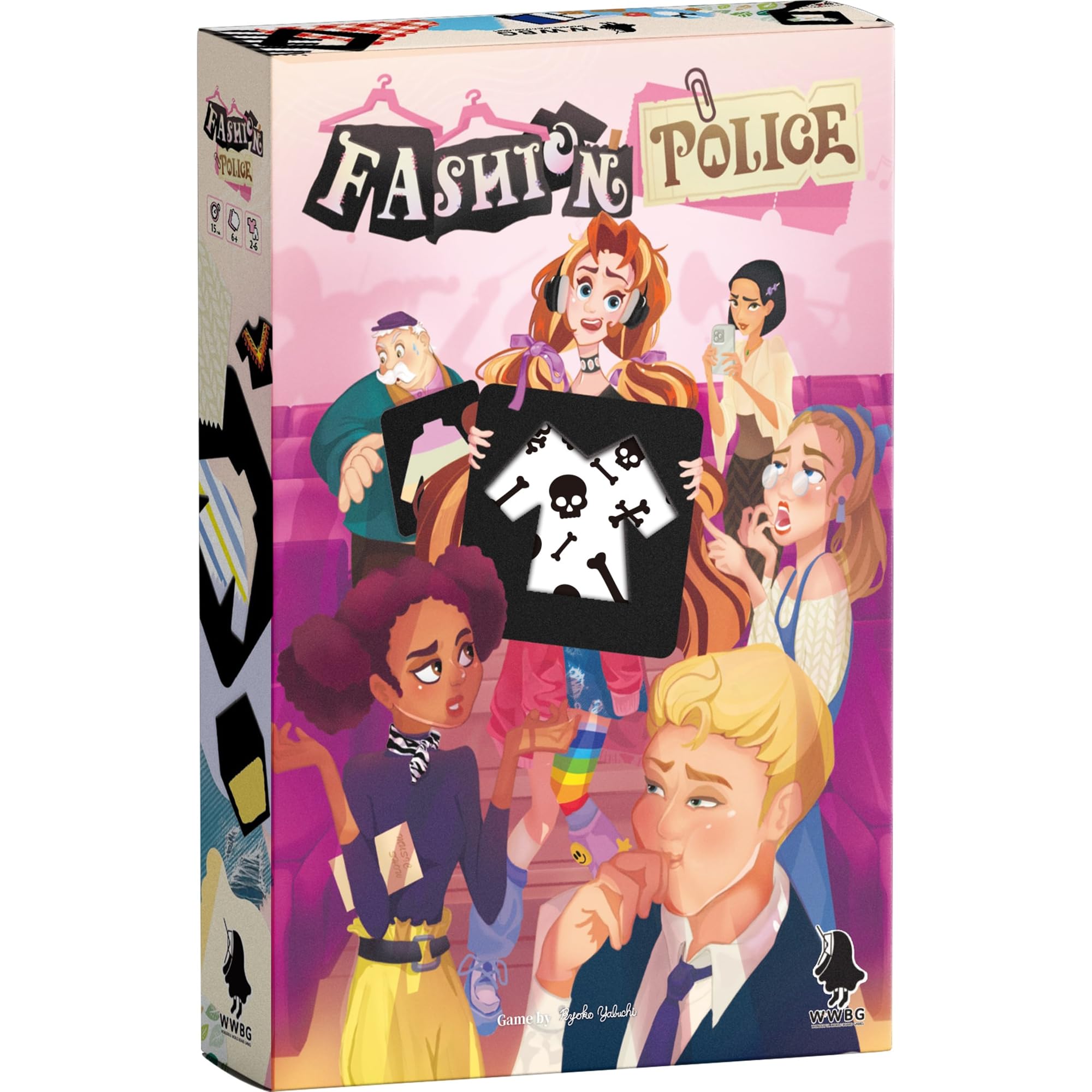 Wonderful World Board Games: Fashion Police - Pattern Building Board Game, Deduction Card Laying Party Game, Family Ages 6+, 2-6 Players, 15+ Minutes