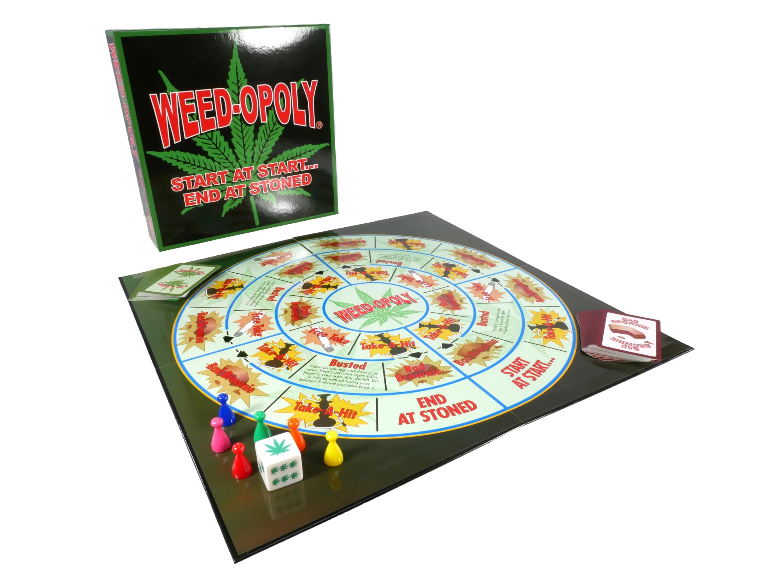 Play All Day Games Weed‑Opoly Adult Board Game | Ages 21+ | Cannabis Trivia, Take‑a‑Hit Penalties, Tongue Twister Fun | Party Game Night | A lot of Fun for Your 420 Party.