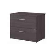 Bush Business Furniture Office 500 36W 2 Drawer Lateral File Cabinet in Storm Gray - Assembled - 35.67" Width x 23.35" Depth x 29.84" Height