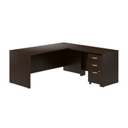 Bush Business Furniture Series C 72W L Shaped Desk with 42W Return and Mobile File Cabinet in Mocha Cherry - 71.02" Width x 71.02" Depth x 29.84" Height