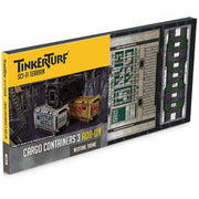 TinkerTurf Sci-Fi Terrain: Cargo Containers 3 Add-On, 3 Containers Included, Neutral Theme, Modeular Design, Easy Storage, Virtually Limitless Setups