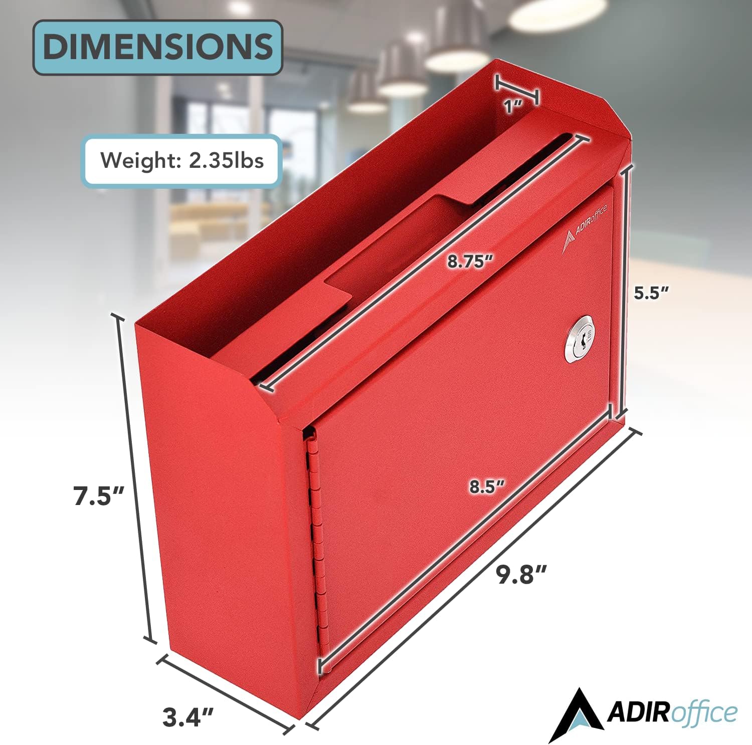 Wall Mountable Medium Size Steel Multi-Purpose Suggestion Drop Box (2 pack)