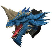 D&D: Blue Dragon Trophy Plaque - Hand Painted Wall-Hanging Trophy Head - Dungeons & Dragons