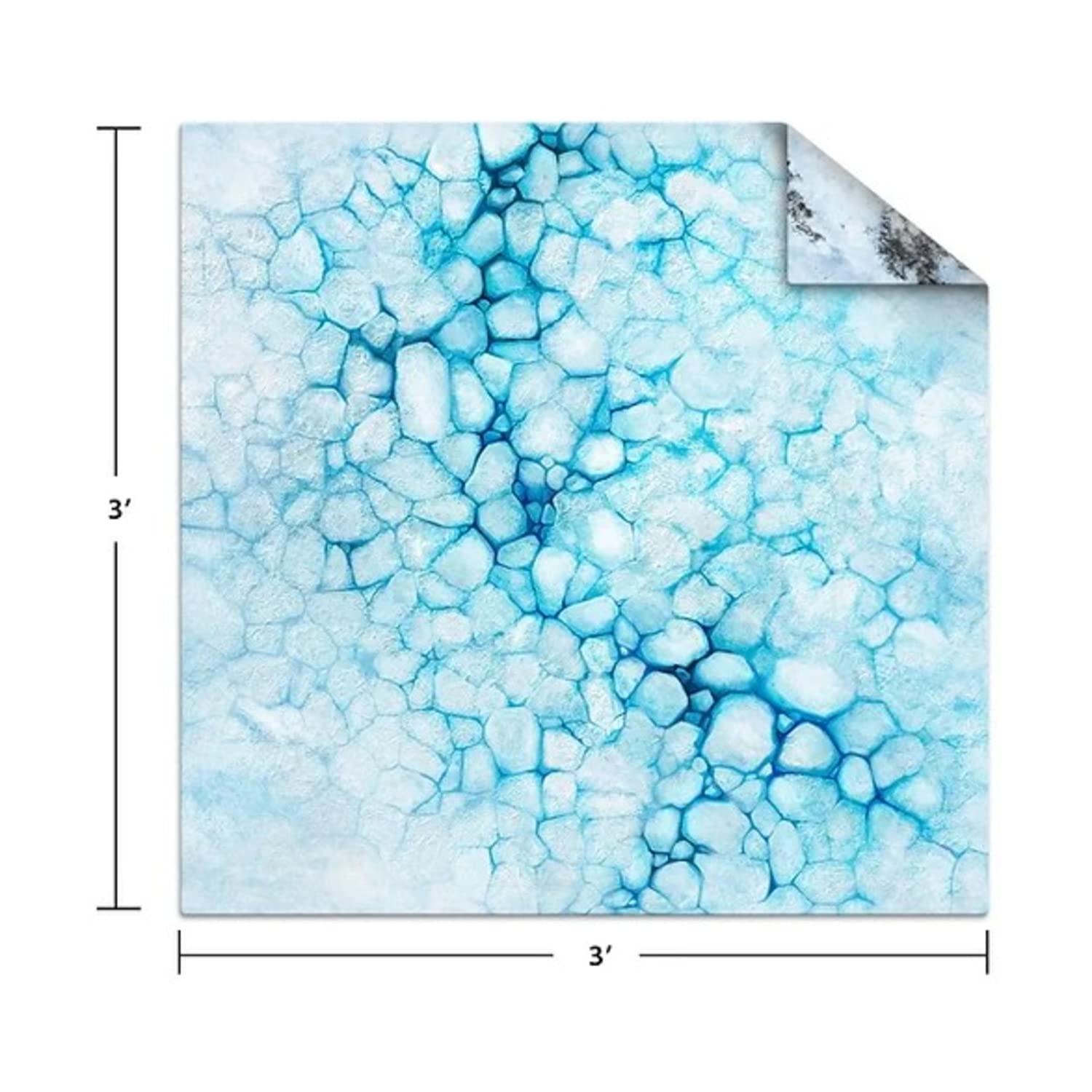 Monster Scenery Ice Wilds: Frozen Tundra Neoprene 36x36 Reversible Game Mat