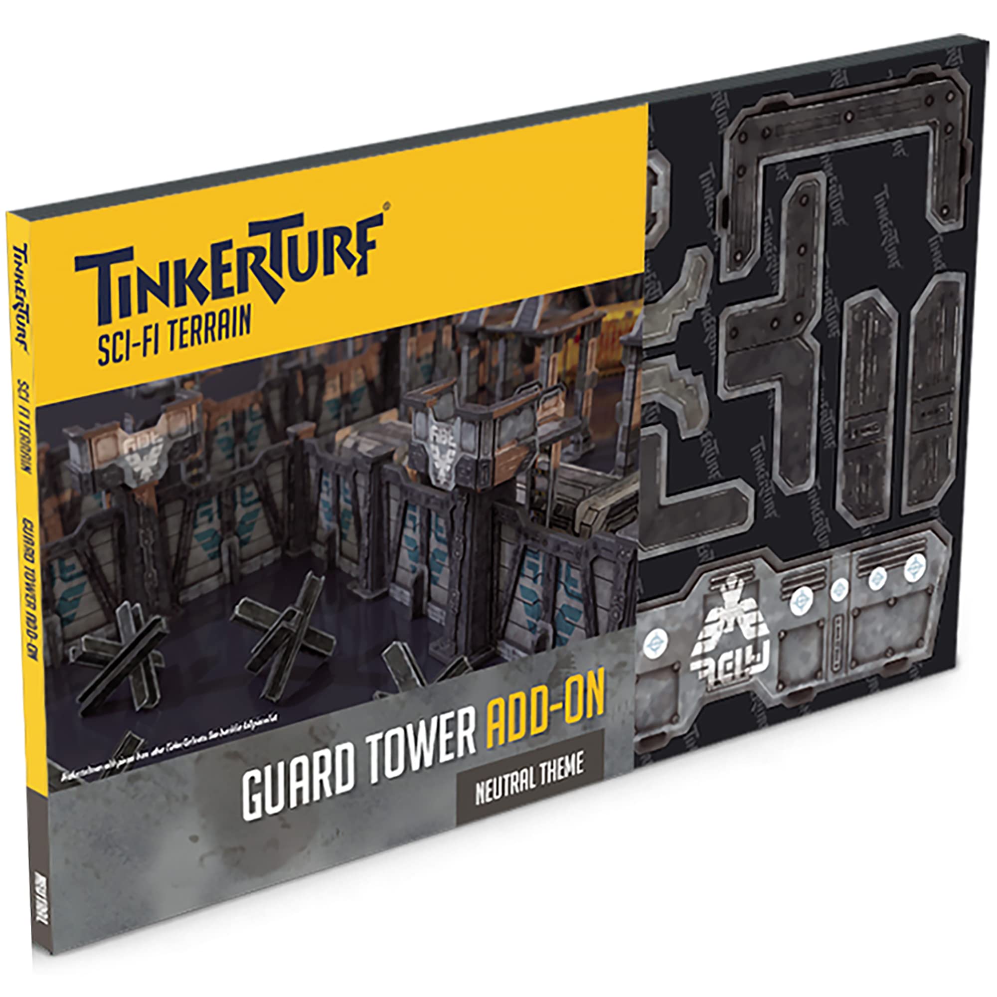TinkerTurf Guard Tower Add-On: Neutral Sci-Fi Terrain, Sturdy & Affordable, Easy to Assemble, 1+ Players, Ages 9+