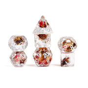 FanRoll 16mm Resin Poly DND Dice Set: Rose Dice, Role Playing Game Dice for Dungeons and Dragons