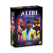 Alibi by DV Games - Murder Mystery- Roleplaying Deduction Boardgame- Great Game for Family Night, Birthday- Party Game- Ages 14+ and Adults, 5-6 Players. One Hour Playtime. Character Driven Story