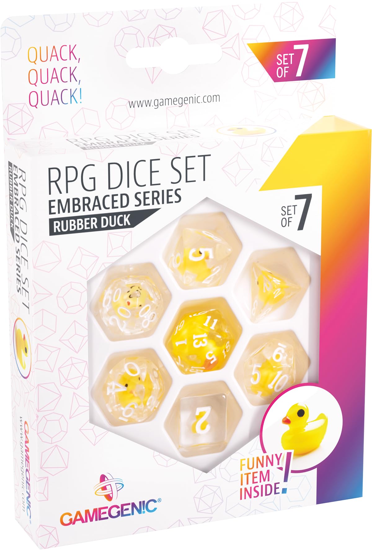 Embraced Series - Rubber Duck - RPG Dice Set (7pcs)
