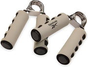 Reebok 2-Pack Hand Grips, Spring Coiled Wrist - Grey/Black
