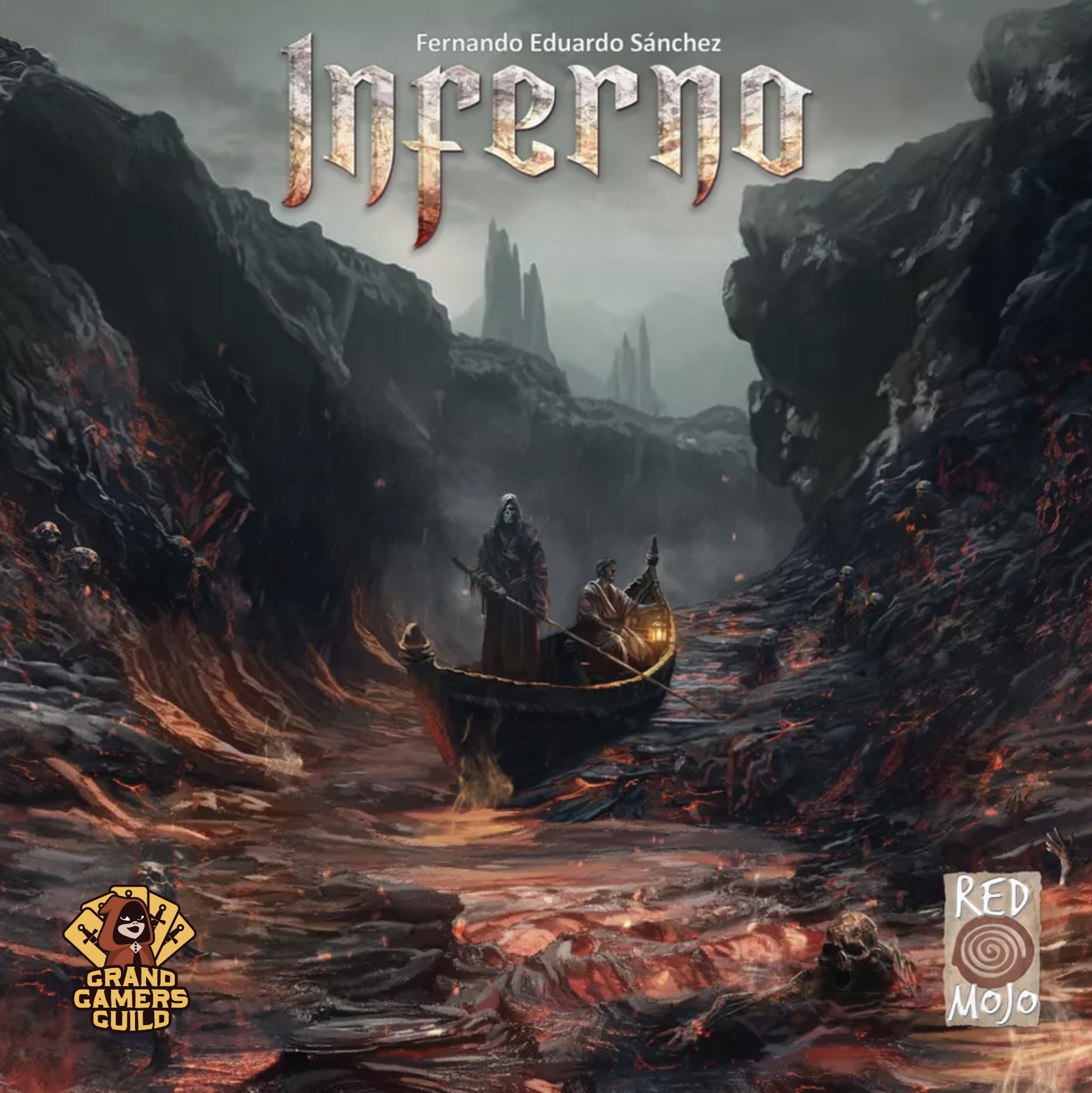 Grand Gamers Guild, Inferno - Worker Placement Strategy Game, for 1 to 4 Players, Ages 14+
