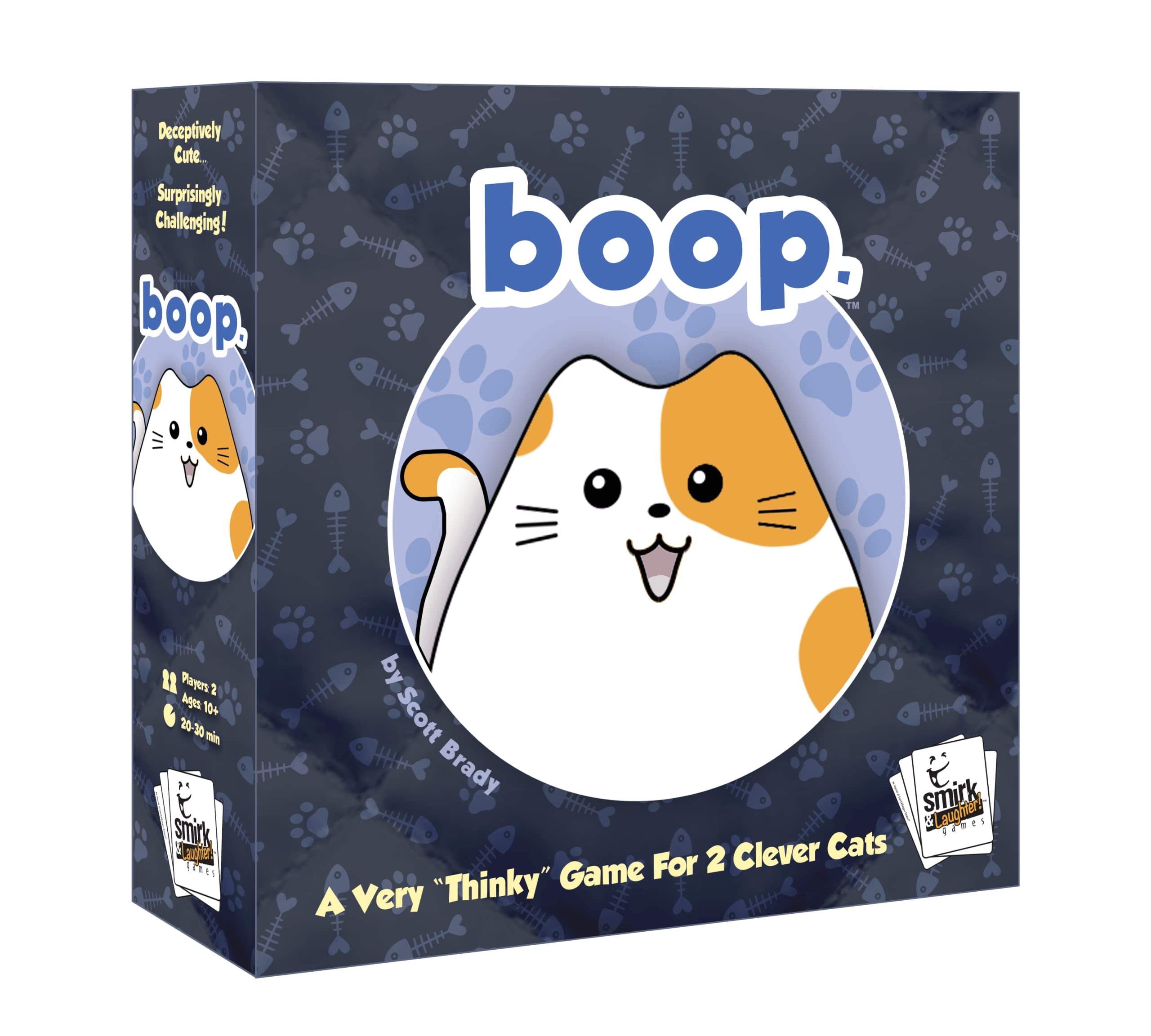 BOOP by Smirk and Dagger | Adorable 2 Player Cat and Kitten Strategy Game with 32 Wooden Pieces | Fast Tactical Puzzle Gameplay for Families Couples Kids and Adults | Ages 10+